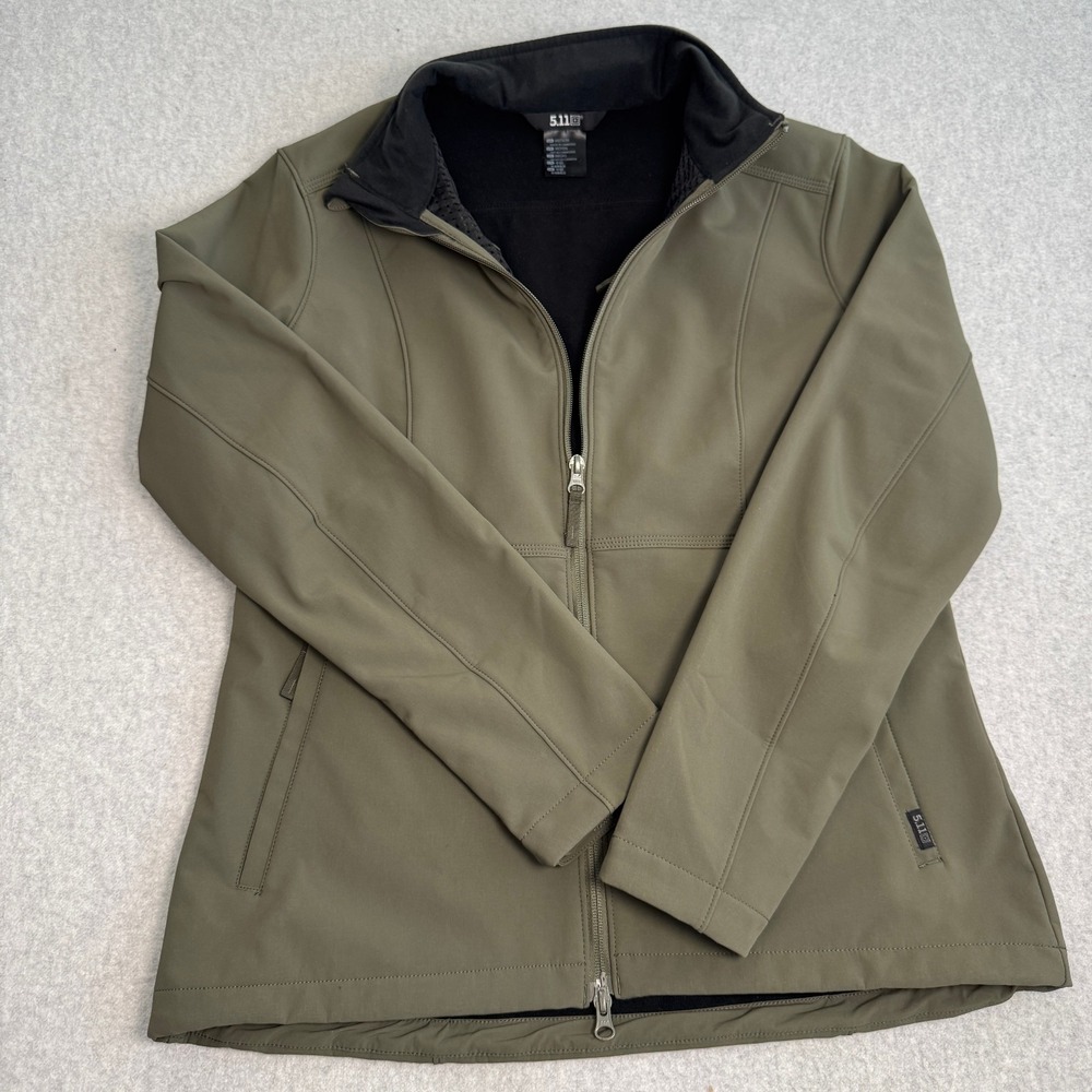 5.11 Tactical Jacket Womens Medium Leone Softshell Ranger Green Full Zip